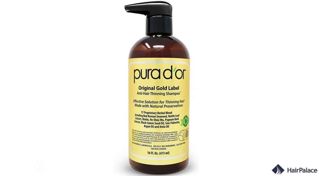 Pura D'or caféine shampooing