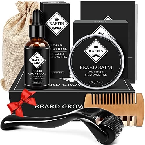 Kit de sérum d'huile de croissance de barbe de Raffin pour une croissance accrue des poils